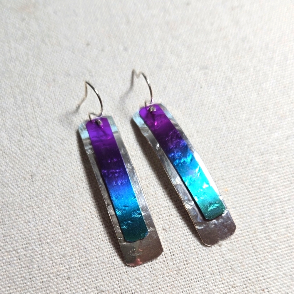 Mark Steel Hand Crafted In USA Sterling Silver Wires Earrings